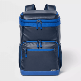 Soft Sided 18qt Backpack Cooler (Color: Navy)